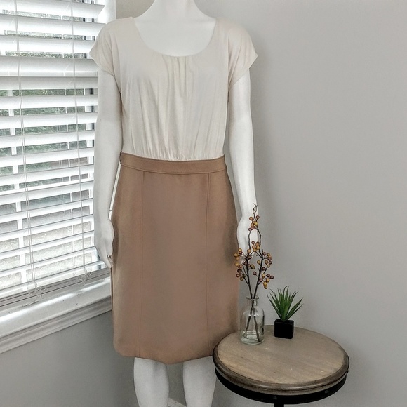 LOFT Dresses & Skirts - Loft Cream And Tan Dress. B90